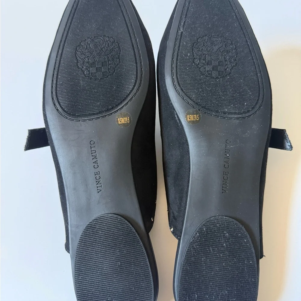 Vince Camuto Black Studded Buckle Mules NWOT - Picture 6 of 7